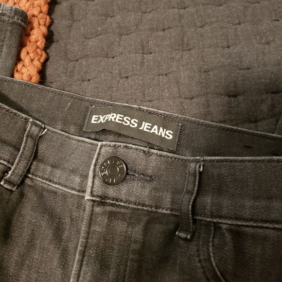 Express Retro Black Skinny Jeans - Picture 6 of 10